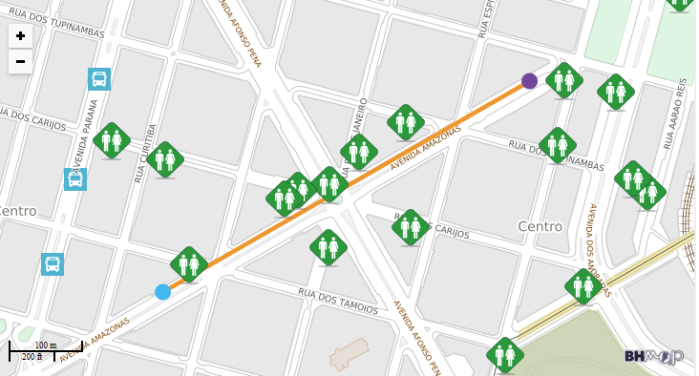 Trajeto do bloco Baianeiros no Carnaval de BH em 2026