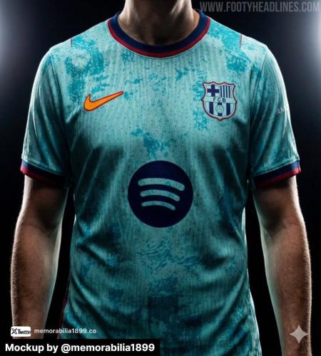 Provável camisa 3 do Barcelona para 2026/27 • Reprodução/Memorabilia1899