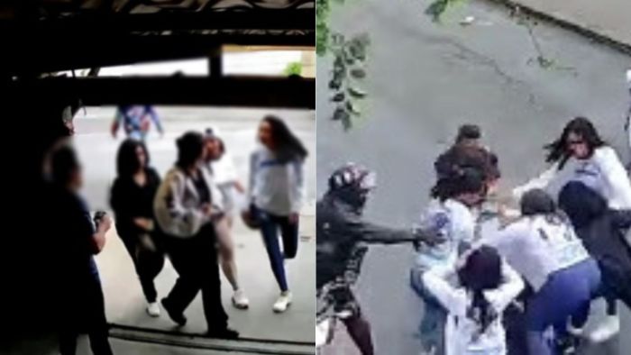 Torcedora com camisa da Galoucura é agredida por integrantes da Máfia Azul na região do Barreiro, em BH. Torcedora com camisa da Galoucura é agredida por integrantes da Máfia Azul na região do Barreiro, em BH.