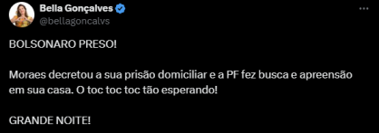 Políticos reagem à prisão do ex-presidente Jair Bolsonaro