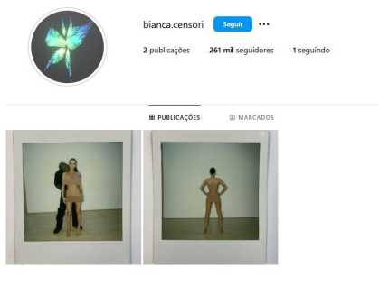 Bianca Censori nas redes sociais