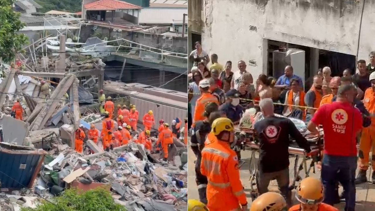 Bombeiros resgatam segunda vítima com vida após desabamento de prédio com asilo em BH