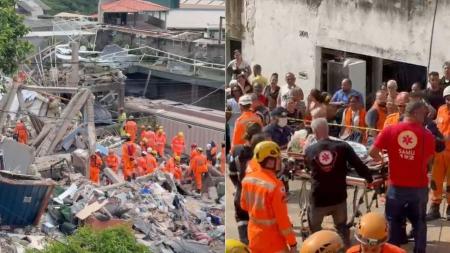 Bombeiros resgatam segunda vítima com vida após desabamento de prédio com asilo em BH