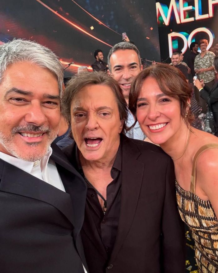 William Bonner, Fábio Júnior, César Tralli e Natasha Dantas