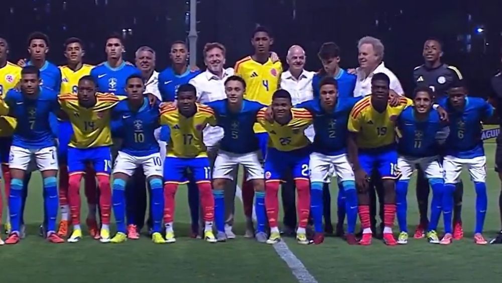 Com presidente da Fifa de olho, Brasil vence Colômbia em amistoso Sub-17