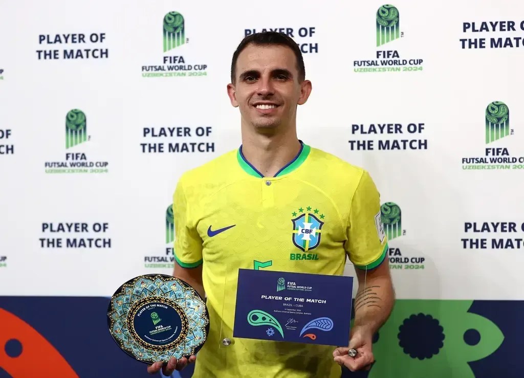 Marcel, da Seleção Brasileira, termina como artilheiro da Copa do Mundo de Futsal; veja lista