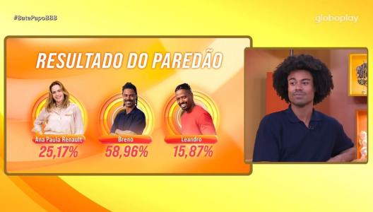 Breno reage ao percentual do Paredão