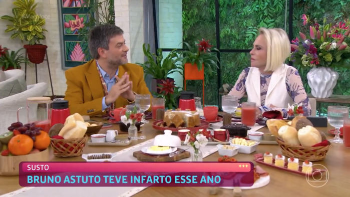Bruno Astuto esteve no 'Mais Você' com Ana Maria Braga Bruno Astuto esteve no 'Mais Você' com Ana Maria Braga