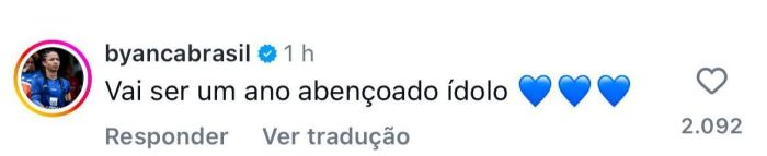 Byanca Brasil, camisa 10 do Cruzeiro, reagiu ao acerto de Gabigol com o clube