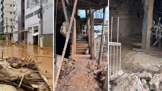 Imagens mostram rastros de destruição no segundo dia após chuva extrema no município