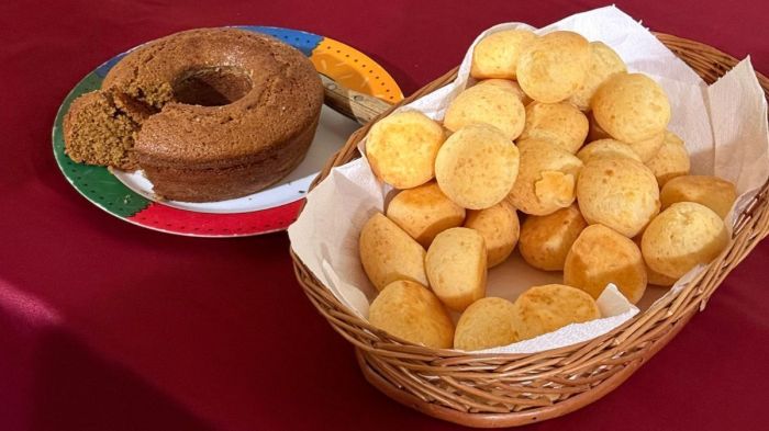 Bolo Zumbi e pão de queijo com receita única