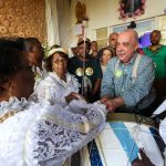 Fuad cumpre agenda com Guarda de Congo Feminina Nossa Senhora do Rosário e promete investimentos na cultura