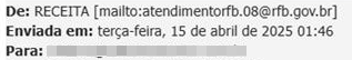 Mensagens falsas com o título 'Pendência Financeira'