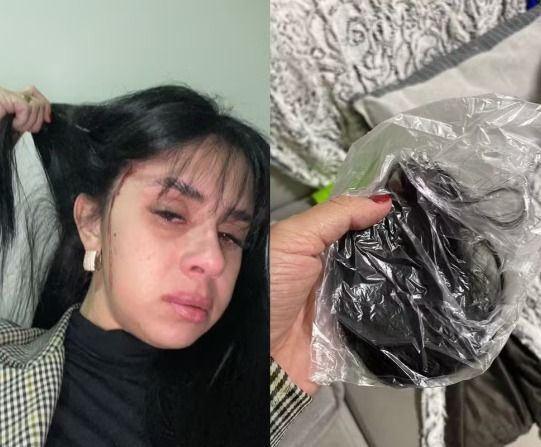 Débora Amorim relatou que teve o cabelo cortado por criminosos.