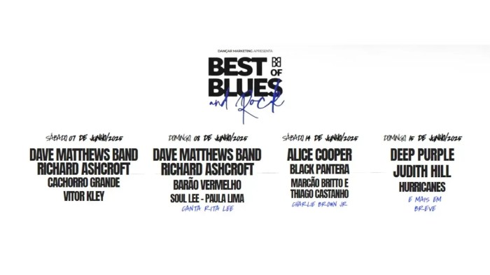 O festival Best Of Blues And Rock conta com um line-up dos grandes nomes nacionais e internacionais 