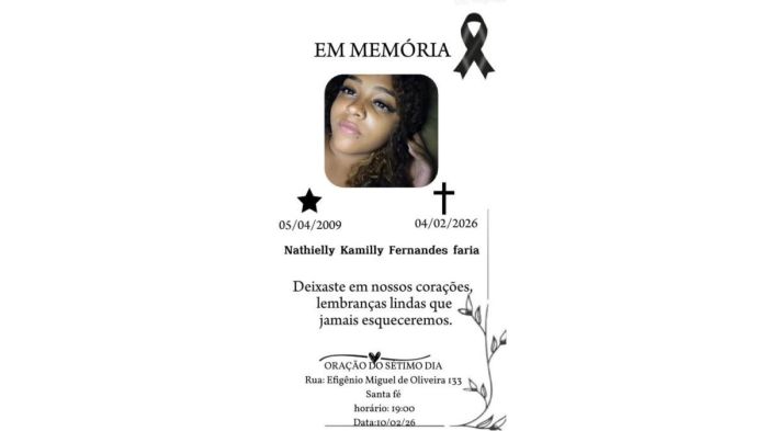 Ribeirão das Neves: família realiza missa de 7º dia de adolescente morta em ataque a padaria