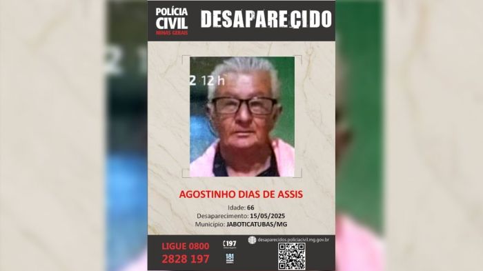 Caseiro Agostinho Dias de Assis, de 66 anos