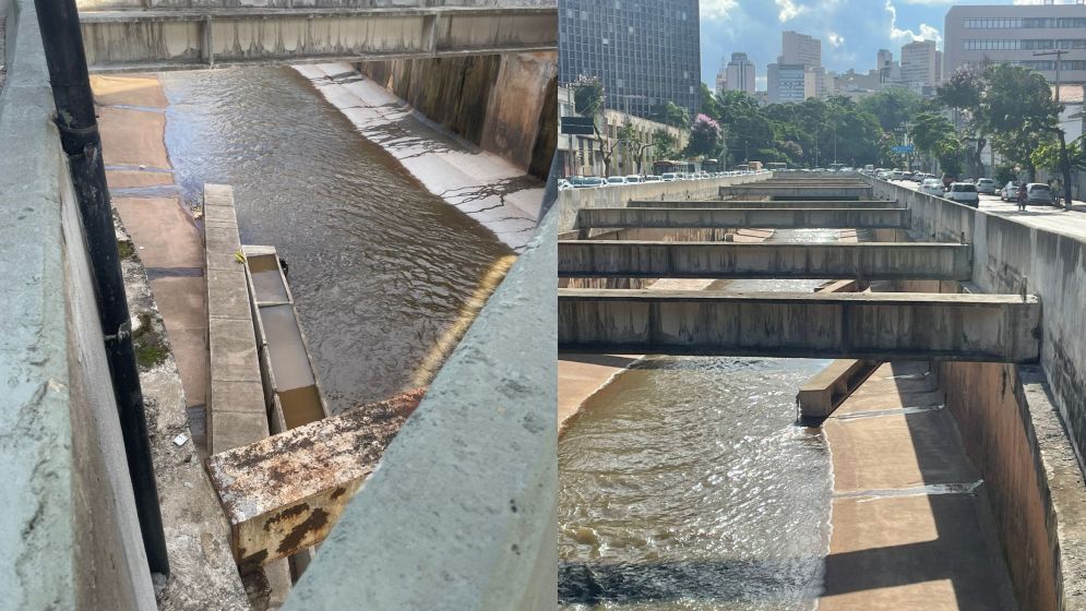 Vídeo: população denuncia queda de vigas de sustentação do Ribeirão Arrudas, em BH