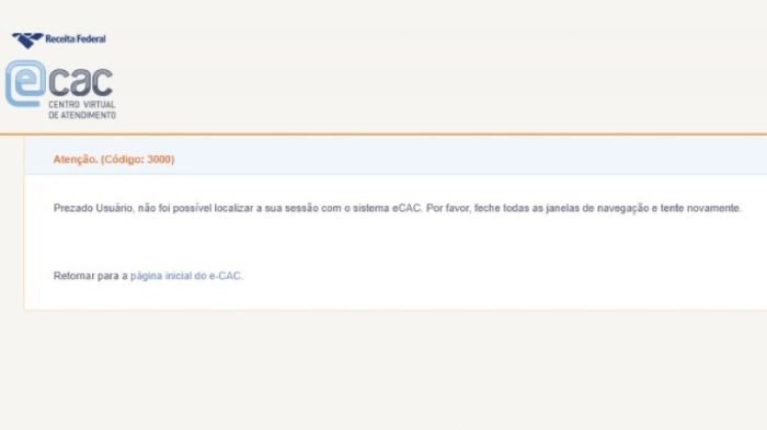 Usuários enfrentam dificuldades na tentativa de acesso ao site da Receita Federal nesta segunda