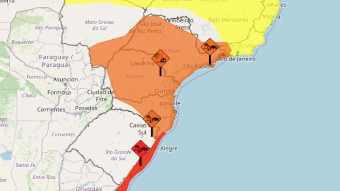 Rajadas de vento: efeitos de ciclone extratropical afetam 7 estados nas próximas horas