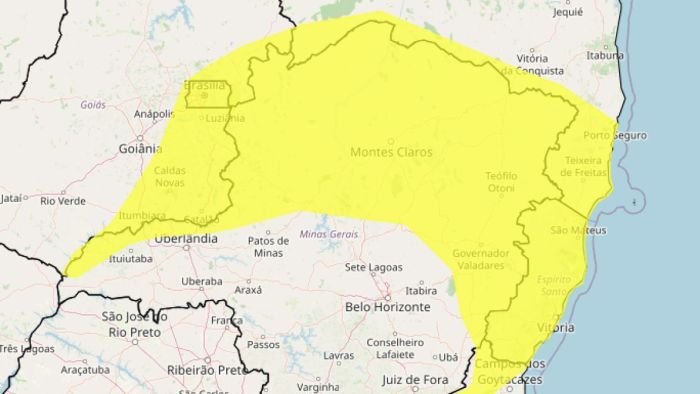Tempestade e granizo: veja lista das 346 cidades de MG sob alerta do Inmet