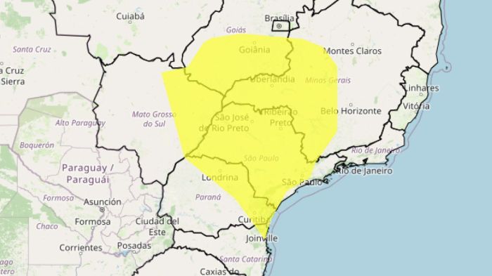 Alerta amarelo de tempestade