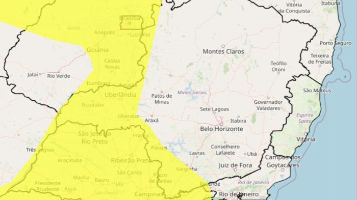 Chuvas intensas: veja lista das 176 cidades de MG sob alerta do Inmet nesta terça (30)