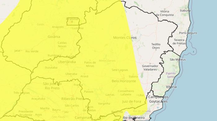 Tempestade e granizo ameaçam BH e mais 617 cidades de MG nas próximas horas; veja lista