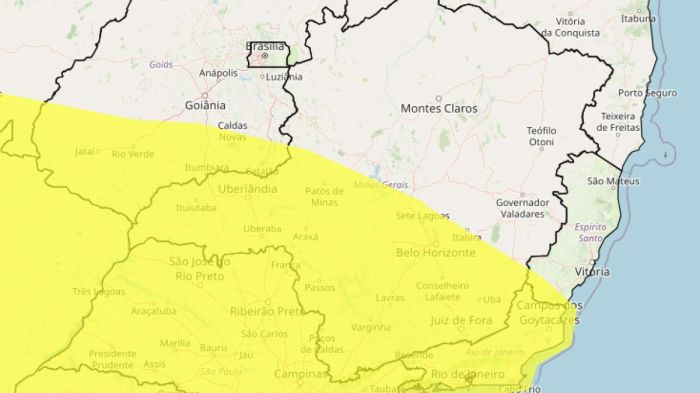Tempestade e granizo ameaçam BH e mais 541 cidades de MG neste sábado (17); veja lista
