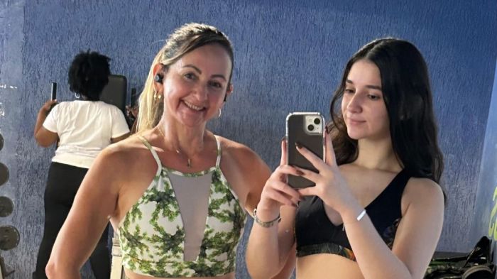 Jardeluce Anísio de Oliveira com a filha Alana Anísio Rosa