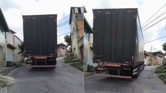 Caminhão tenta subir morro, derruba poste e deixa moradores sem luz no Barreiro, em BH