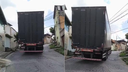 Caminhão tenta subir morro, derruba poste e deixa moradores sem luz no Barreiro, em BH