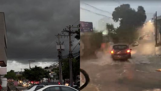 Tempestade em BH: veja imagens da chuva forte que atinge a cidade nesta quinta (12)