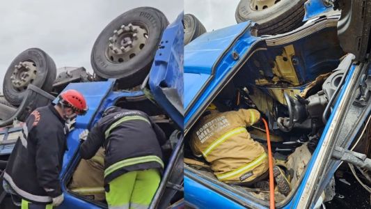Passageira morre após caminhão tombar na Fernão Dias no Sul de Minas
