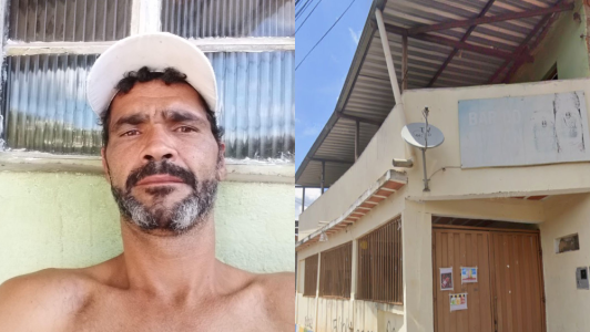 À esquerda, foto da vítima do crime, Hamilton Silveira da Silva. À direita, imagem de uma das propriedades da vítima • Imagens cedidas à Itatiaia | Reprodução/ Google Maps