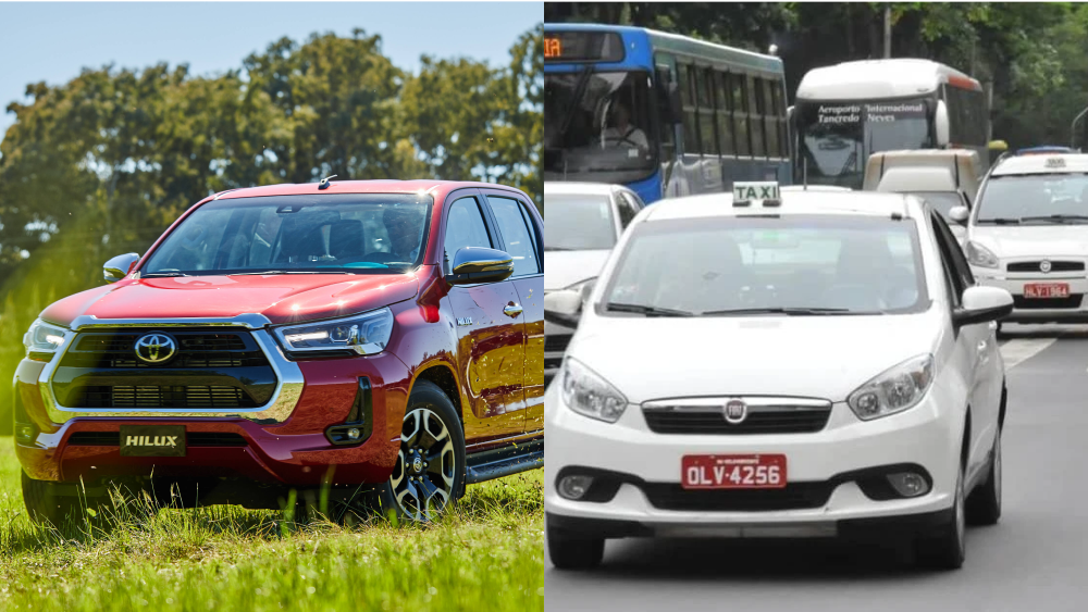 Táxi de Hilux? Prefeitura libera caminhonetes de cabine dupla para taxistas em BH