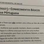 Questões de concurso público em Macaé (RJ) com teor machistas são anuladas