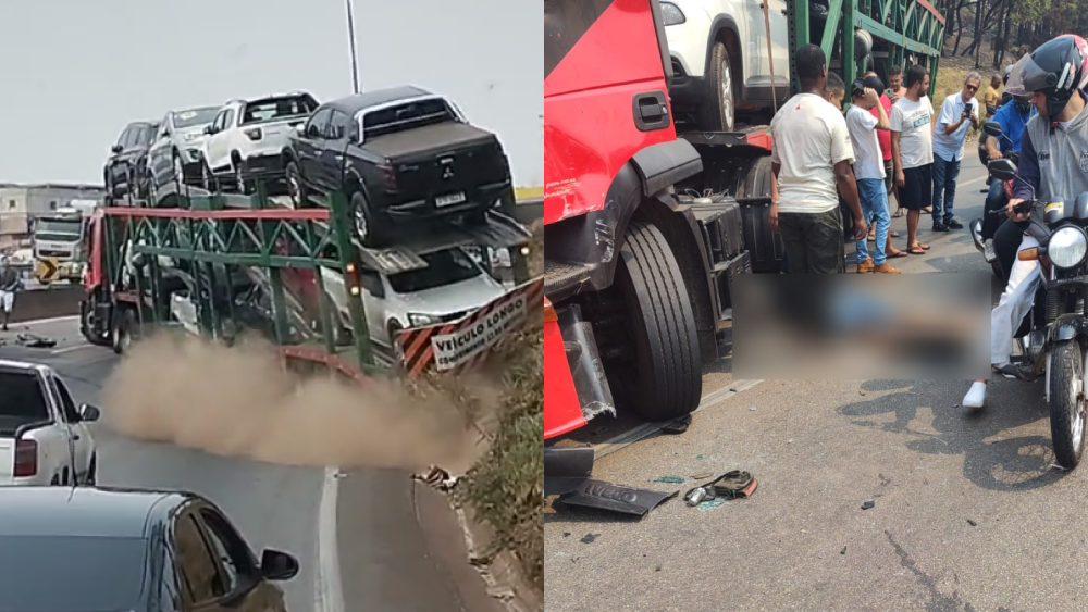 Vídeo mostra momento em que caminhoneiro da ré e danifica veículos na Fernão Dias antes de ser espancado
