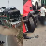 Vídeo mostra momento em que caminhoneiro da ré e danifica veículos na Fernão Dias antes de ser espancado