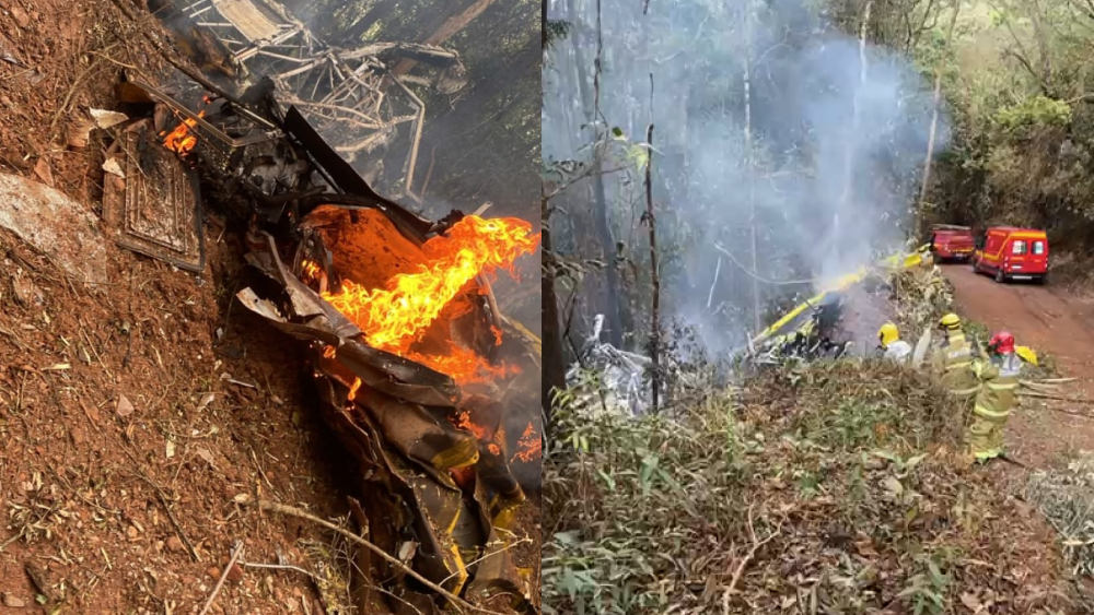 Piloto morre em queda de avião de combate a incêndios florestais em Ouro Preto (MG)
