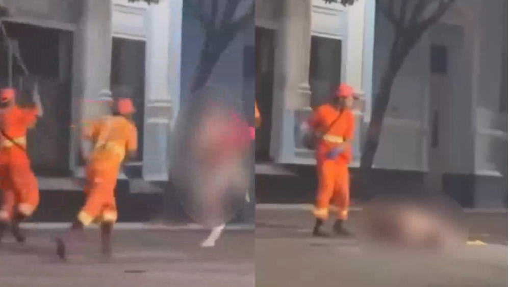 Garis x 'peladão': homem flagra briga inusitada no Centro de BH; veja o vídeo