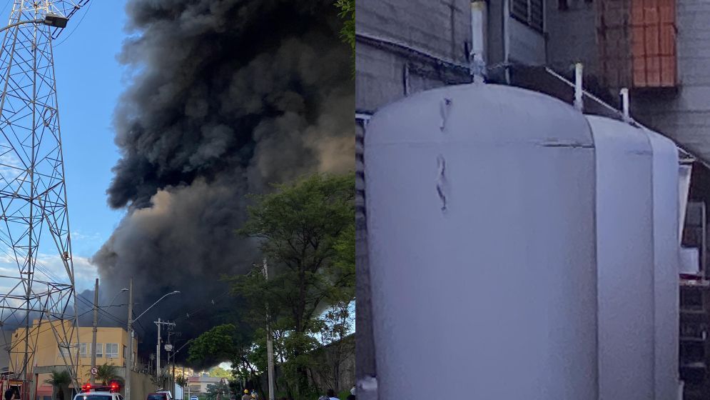 Incêndio no Fernão Dias: chamas se aproximam de cilindros de gás e há risco de explosão