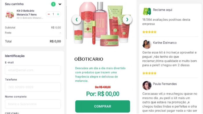 Golpe do O Boticário está rodando as redes sociais