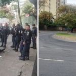 Guarda municipal cai de moto na avenida dos Andradas após vazamento de óleo; vídeo