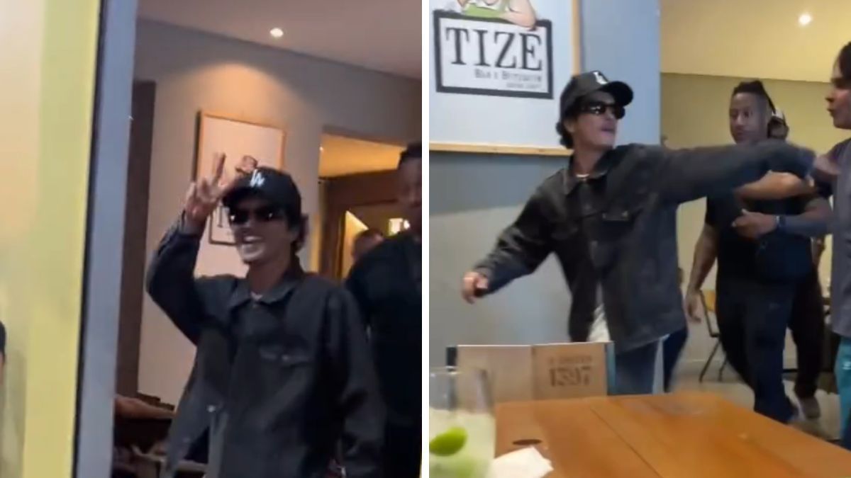 Bruno Mars comeu tropeiro e torresmo em bar de BH; vídeo