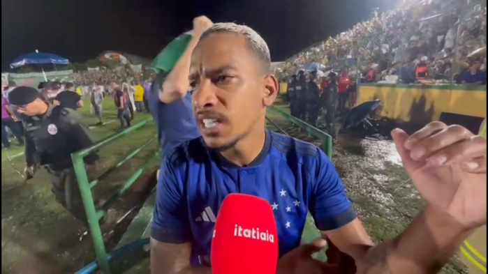 Matheus Pereira, meia do Cruzeiro, em entrevista à Itatiaia após a partida contra o Sousa