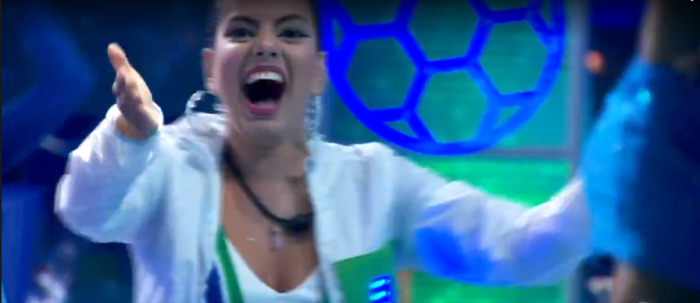 Fernanda foi uma das que mais vibrou Fernanda foi uma das que mais vibrou
