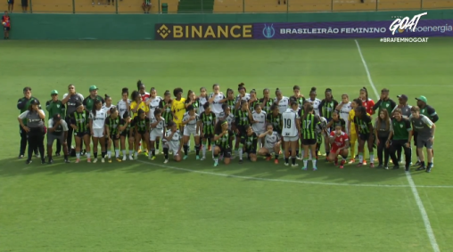 Jogadoras de América e Atlético protestam contra a violência sexual