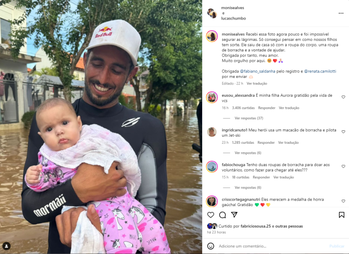 Lucas Chumbo resgatou uma bebê