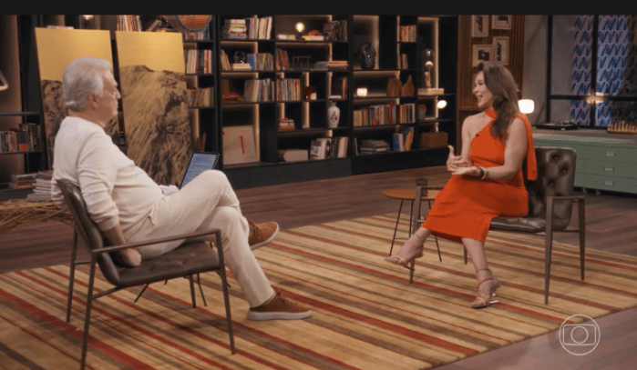 Pedro Bial se impressionou com a narrativa da atriz